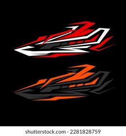 racing car sticker background vector design
