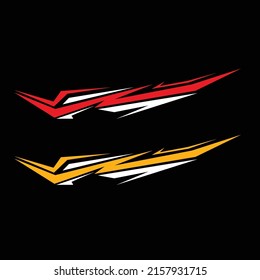 racing car sticker design vector. car wrap sticker