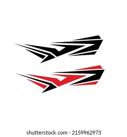pegatina de coche de carreras diseño de vehículo vector modificación pegatina. pegatina de ajuste de coche