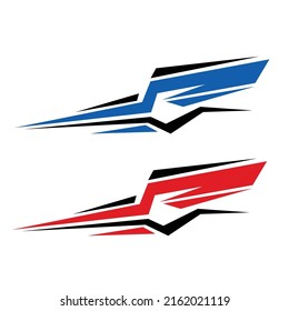 racing car sticker design vector. car modification sticker.