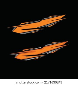 vector de diseño de pegatinas de coches de carreras. pegatina moderna para el cuerpo del coche