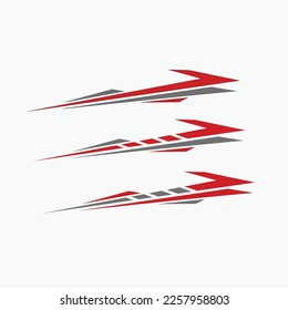 racing car sticker design vector. car body sticker