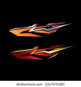 vector de diseño de pegatinas de coches de carreras. pegatinas de coches deportivos
