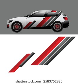 racing car sticker design vector. car modification stickers