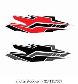 racing car sticker design. yacht sticker. car modification sticker. 
