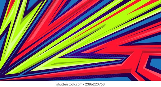 Racing Car sticker Stripes con fondo de pantalla de color vibrante