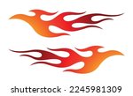 Racing car sticker tribal fire flame car decal car tattoo vector image graphic vinyl car and motorcycle decoration design