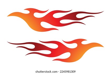 Racing car sticker tribal fire flame car decal car tattoo vector image graphic vinyl car and motorcycle decoration design