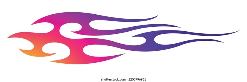 Racing car sticker tribal flame car decal car tattoo vector graphic