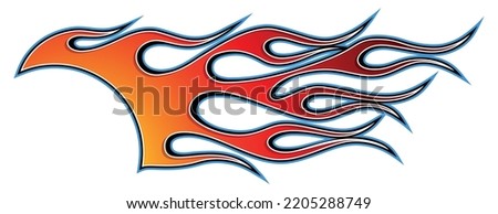 Racing car sticker tribal flame car decal car tattoo vector graphic