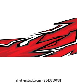 racing car sticker vector design. car wrap sticker.