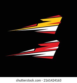 racing car sticker vector design, modified car wrapping sticker