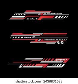 racing car stickers stripe abstract shape vinyl decal templates