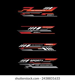 racing car stickers stripe abstract shape vinyl decal templates