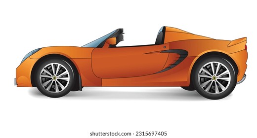 Racing car supercharged sports car isolated vector illustration