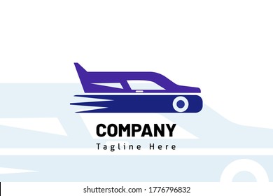 racing car swash logo illustration template for e sport, badge, emblem club, professional team, social marketing