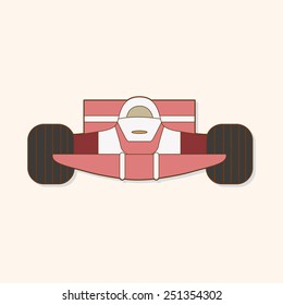 racing car theme elements vector