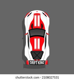 Racing Car Top View Drifting Car Japanese Drift Sport Car