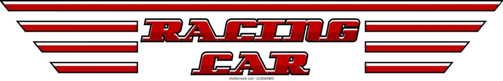 Racing car typography design illustration