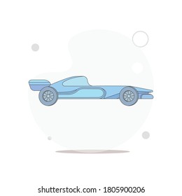 Rennwagen, Vektorgrafik auf Weiß