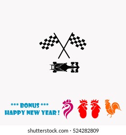 Racing car vector icon