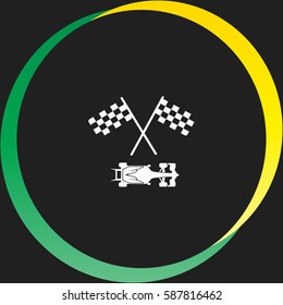 Racing car vector  icon