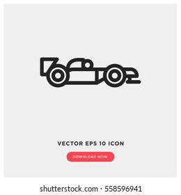 Racing Car Vector Icon, Bolid F1 Symbol. Modern, Simple Flat Vector Illustration For Web Site Or Mobile App