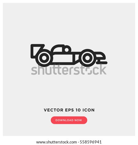 Racing car vector icon, bolid F1 symbol. Modern, simple flat vector illustration for web site or mobile app