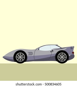 racing car vector, side view of car, automobile, motor vehicle