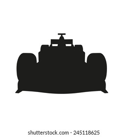 Racing Car Vector Silhouette