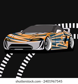 racing car vector t shirt design