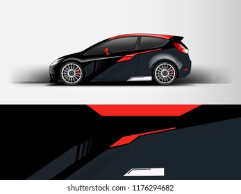 Racing car wrap. abstract strip for Company car wrap, sticker, and decal. vector eps 10 format.