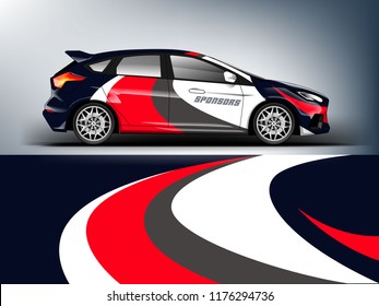 Racing car wrap. abstract strip for Company car wrap, sticker, and decal. vector eps 10 format.