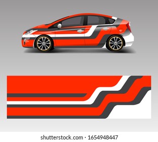 Envoltura de camión de carreras. formas abstractas para el vector de diseño de plantillas de envolvimiento, adhesivo y decal de camión de empresa