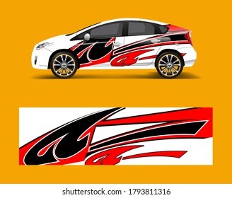 Envoltura de coches de carreras. formas de tira abstractas para el vector de diseño de plantillas de ajuste, pegatinas y decal de la Compañía