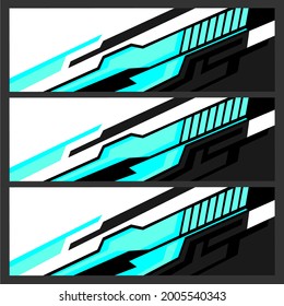 
Envoltura de coches de carreras. Tira abstracta para el envolvimiento, pegatina y calcomanía de los coches de carreras