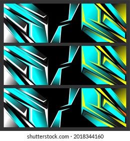 Racing car wrap. Abstract strip for racing car wrap, sticker, and decal