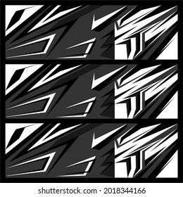 Envoltura de coches de carreras. Tira abstracta para el envolvimiento, pegatina y calcomanía de los coches de carreras