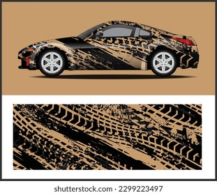 Envoltura de coches de carreras. Tira abstracta para el ajuste de los coches de carreras