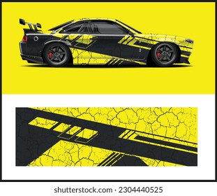 Racing car wrap. Abstract strip for racing car wrap