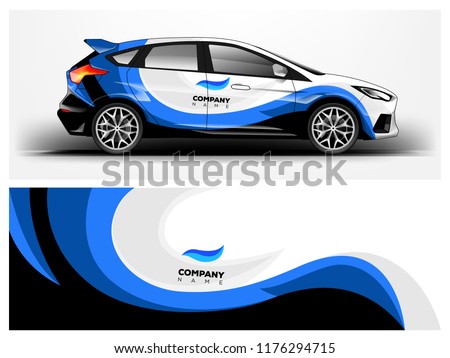 Racing car wrap. abstract strip for Company car wrap, sticker, and decal. vector eps 10 format.