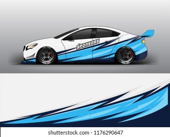 Racing car wrap. Blue abstract strip for racing car wrap, sticker, and decal. vector eps 10 format.