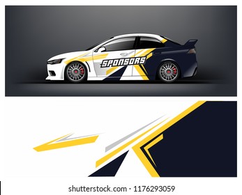 Racing car wrap. Blue abstract strip for racing car wrap, sticker, and decal. vector eps 10 format.