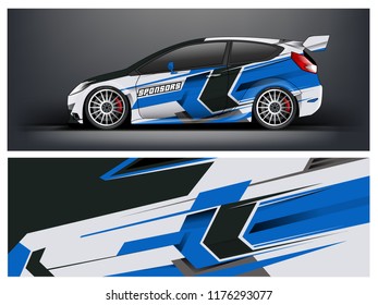 Racing car wrap. Blue abstract strip for racing car wrap, sticker, and decal. vector eps 10 format.