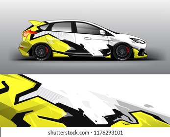Racing car wrap. Blue abstract strip for racing car wrap, sticker, and decal. vector eps 10 format.