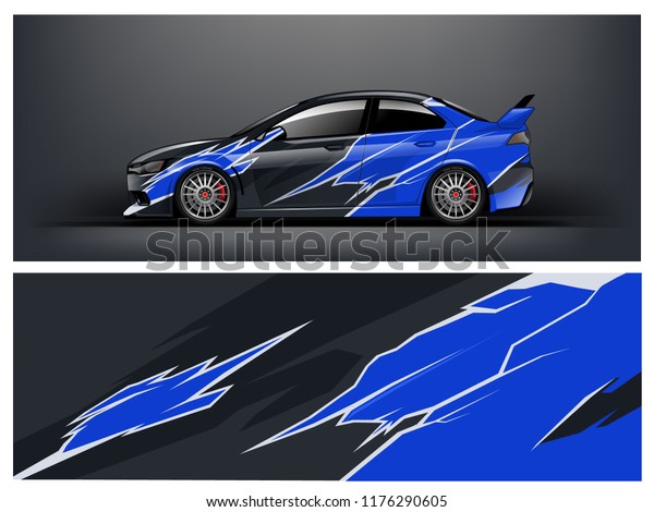 Racing car wrap. Blue
abstract strip for racing car wrap, sticker, and decal. vector eps
10 format.