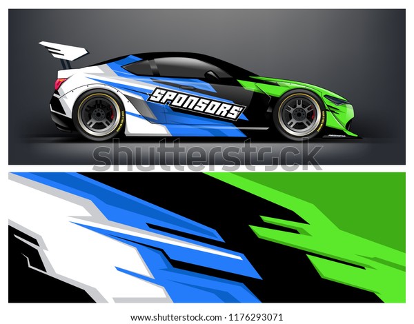 Racing car wrap. Blue
abstract strip for racing car wrap, sticker, and decal. vector eps
10 format.