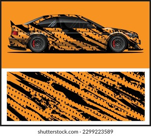 Racing car wrap decal vector gráfico