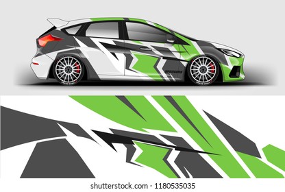 Racing Car Wrap. Decal, sticker abstrack strips