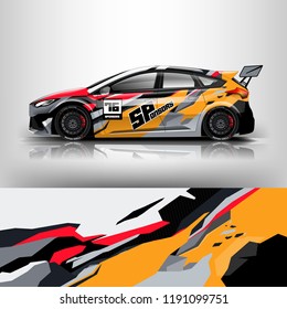 Racing car wrap. wrap design for racing car